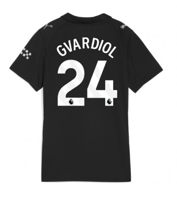 Manchester City Josko Gvardiol #24 Dámské Venkovní Dres 2025-26 Krátký Rukáv Manchester City Josko Gvardiol #24 Dámské Venkovní Dres 2025-26 Krátký Rukáv