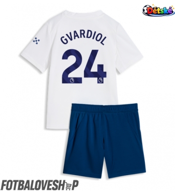 Manchester City Josko Gvardiol #24 Dětské Alternativní Dres 2026-27 Krátký Rukáv (+ trenýrky)