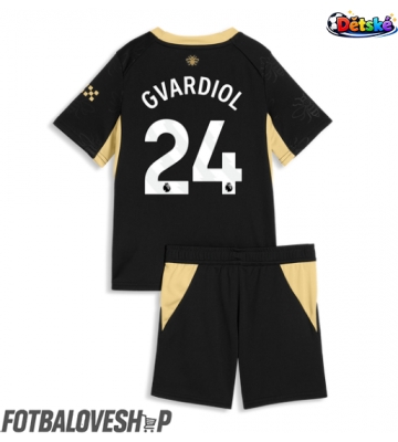 Manchester City Josko Gvardiol #24 Dětské Venkovní Dres 2026-27 Krátký Rukáv (+ trenýrky)