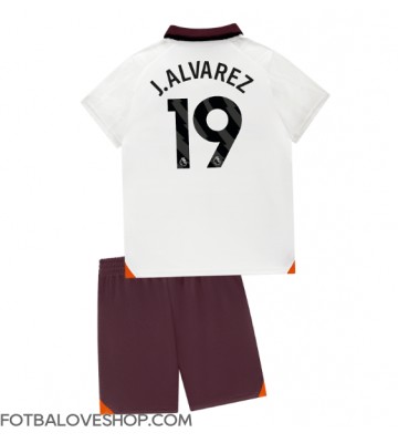 Manchester City Julian Alvarez #19 Dětské Venkovní Dres 2023-24 Krátký Rukáv (+ trenýrky)