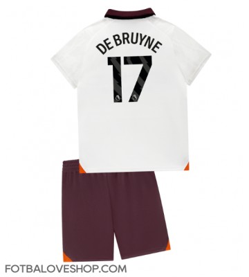 Manchester City Kevin De Bruyne #17 Dětské Venkovní Dres 2023-24 Krátký Rukáv (+ trenýrky)