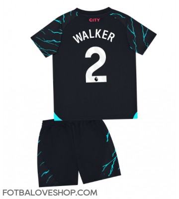 Manchester City Kyle Walker #2 Dětské Alternativní Dres 2023-24 Krátký Rukáv (+ trenýrky)