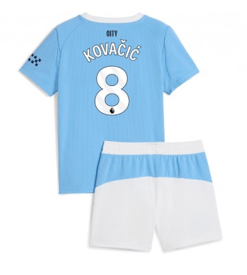 Manchester City Mateo Kovacic #8 Dětské Domácí Dres 2025-26 Krátký Rukáv (+ trenýrky)