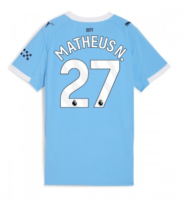 Manchester City Matheus Nunes #27 Dámské Domácí Dres 2025-26 Krátký Rukáv Manchester City Matheus Nunes #27 Dámské Domácí Dres 2025-26 Krátký Rukáv