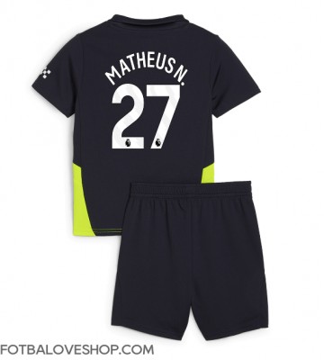 Manchester City Matheus Nunes #27 Dětské Venkovní Dres 2024-25 Krátký Rukáv (+ trenýrky)