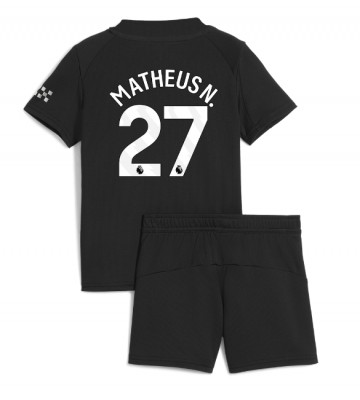 Manchester City Matheus Nunes #27 Dětské Venkovní Dres 2025-26 Krátký Rukáv (+ trenýrky)