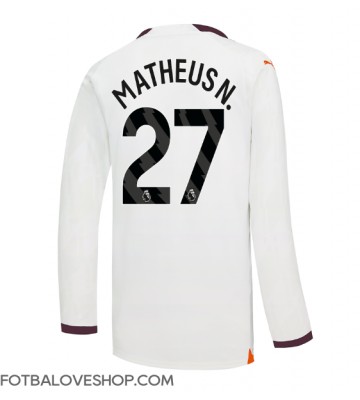 Manchester City Matheus Nunes #27 Venkovní Dres 2023-24 Dlouhý Rukáv