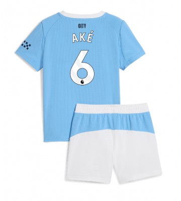 Manchester City Nathan Ake #6 Dětské Domácí Dres 2025-26 Krátký Rukáv (+ trenýrky)