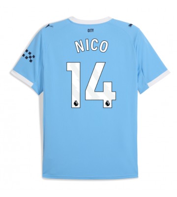 Manchester City Nico Gonzalez #14 Domácí Dres 2025-26 Krátký Rukáv Manchester City Nico Gonzalez #14 Domácí Dres 2025-26 Krátký Rukáv