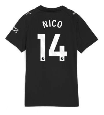 Manchester City Nico Gonzalez #14 Dámské Venkovní Dres 2025-26 Krátký Rukáv Manchester City Nico Gonzalez #14 Dámské Venkovní Dres 2025-26 Krátký Rukáv