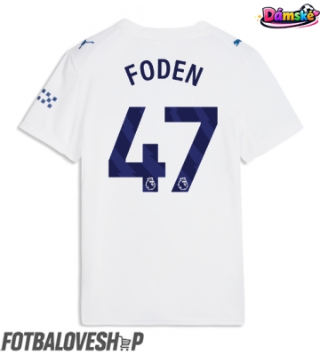 Manchester City Phil Foden #47 Dámské Alternativní Dres 2026-27 Krátký Rukáv