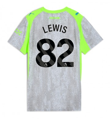 Manchester City Rico Lewis #82 Dámské Alternativní Dres 2025-26 Krátký Rukáv