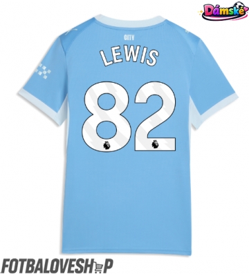 Manchester City Rico Lewis #82 Dámské Domácí Dres 2026-27 Krátký Rukáv
