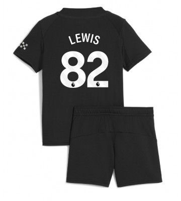 Manchester City Rico Lewis #82 Dětské Venkovní Dres 2025-26 Krátký Rukáv (+ trenýrky)