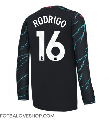 Manchester City Rodri Hernandez #16 Alternativní Dres 2023-24 Dlouhý Rukáv