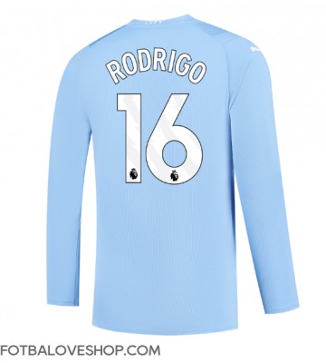 Manchester City Rodri Hernandez #16 Domácí Dres 2023-24 Dlouhý Rukáv