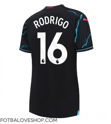 Manchester City Rodri Hernandez #16 Dámské Alternativní Dres 2023-24 Krátký Rukáv