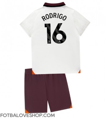 Manchester City Rodri Hernandez #16 Dětské Venkovní Dres 2023-24 Krátký Rukáv (+ trenýrky)