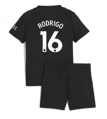 Manchester City Rodri Hernandez #16 Dětské Venkovní Dres 2025-26 Krátký Rukáv (+ trenýrky)