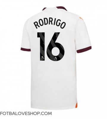 Manchester City Rodri Hernandez #16 Venkovní Dres 2023-24 Krátký Rukáv