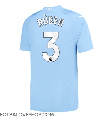 Manchester City Ruben Dias #3 Domácí Dres 2023-24 Krátký Rukáv
