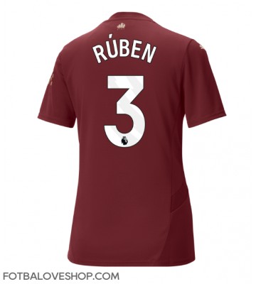 Manchester City Ruben Dias #3 Dámské Alternativní Dres 2024-25 Krátký Rukáv