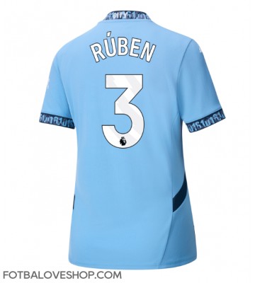 Manchester City Ruben Dias #3 Dámské Domácí Dres 2024-25 Krátký Rukáv