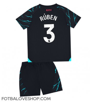 Manchester City Ruben Dias #3 Dětské Alternativní Dres 2023-24 Krátký Rukáv (+ trenýrky)
