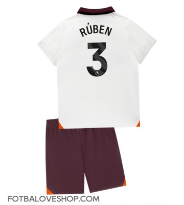 Manchester City Ruben Dias #3 Dětské Venkovní Dres 2023-24 Krátký Rukáv (+ trenýrky)