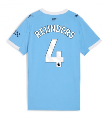 Manchester City Tijjani Reijnders #4 Dámské Domácí Dres 2025-26 Krátký Rukáv Manchester City Tijjani Reijnders #4 Dámské Domácí Dres 2025-26 Krátký Rukáv