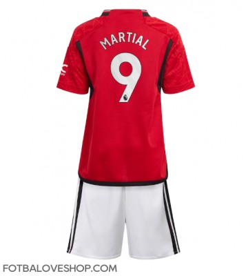 Manchester United Anthony Martial #9 Dětské Domácí Dres 2023-24 Krátký Rukáv (+ trenýrky)