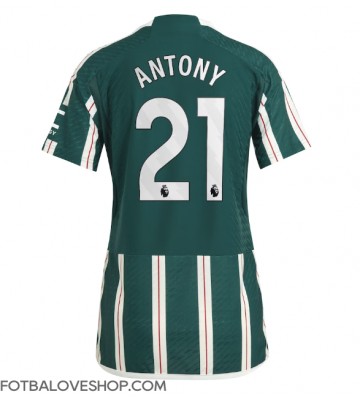 Manchester United Antony #21 Dámské Venkovní Dres 2023-24 Krátký Rukáv