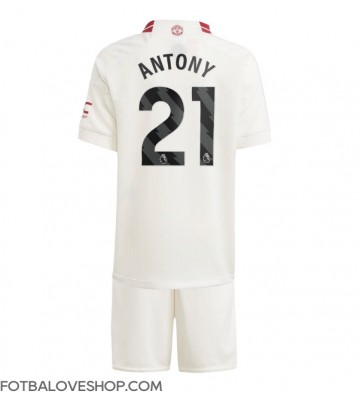 Manchester United Antony #21 Dětské Alternativní Dres 2023-24 Krátký Rukáv (+ trenýrky)