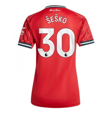 Manchester United Benjamin Sesko #30 Dámské Domácí Dres 2025-26 Krátký Rukáv
