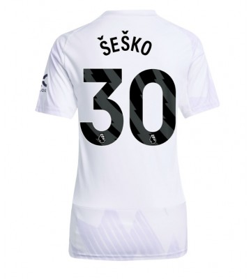 Manchester United Benjamin Sesko #30 Dámské Venkovní Dres 2025-26 Krátký Rukáv