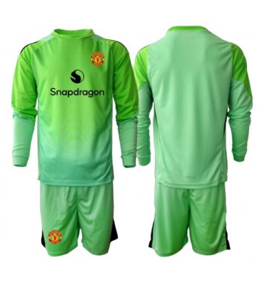 Manchester United Brankářské Dětské Alternativní Dres 2025-26 Dlouhý Rukáv (+ trenýrky)