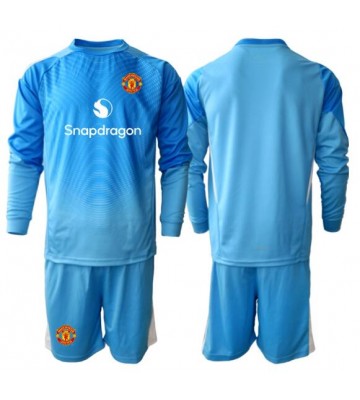 Manchester United Brankářské Dětské Domácí Dres 2025-26 Dlouhý Rukáv (+ trenýrky)