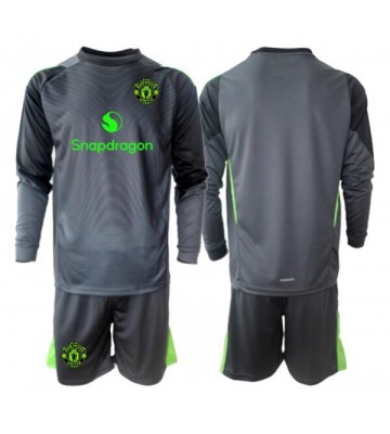 Manchester United Brankářské Dětské Venkovní Dres 2025-26 Dlouhý Rukáv (+ trenýrky)