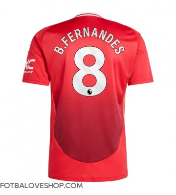 Manchester United Bruno Fernandes #8 Domácí Dres 2024-25 Krátký Rukáv