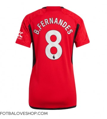 Manchester United Bruno Fernandes #8 Dámské Domácí Dres 2023-24 Krátký Rukáv