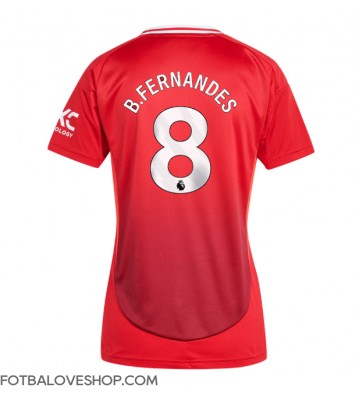 Manchester United Bruno Fernandes #8 Dámské Domácí Dres 2024-25 Krátký Rukáv