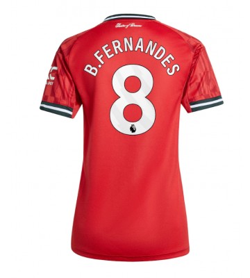 Manchester United Bruno Fernandes #8 Dámské Domácí Dres 2025-26 Krátký Rukáv