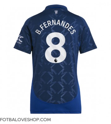 Manchester United Bruno Fernandes #8 Dámské Venkovní Dres 2024-25 Krátký Rukáv