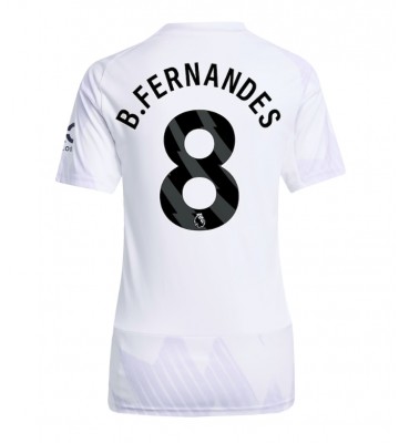 Manchester United Bruno Fernandes #8 Dámské Venkovní Dres 2025-26 Krátký Rukáv