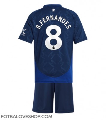 Manchester United Bruno Fernandes #8 Dětské Venkovní Dres 2024-25 Krátký Rukáv (+ trenýrky)