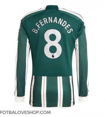 Manchester United Bruno Fernandes #8 Venkovní Dres 2023-24 Dlouhý Rukáv