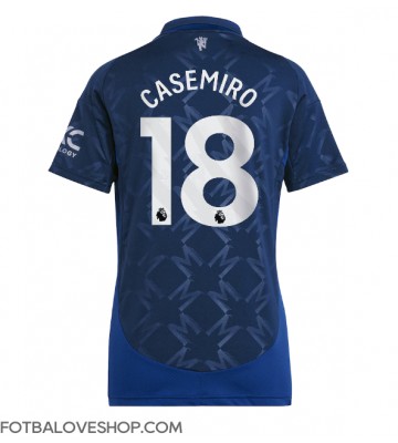 Manchester United Casemiro #18 Dámské Venkovní Dres 2024-25 Krátký Rukáv