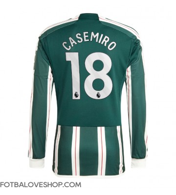 Manchester United Casemiro #18 Venkovní Dres 2023-24 Dlouhý Rukáv