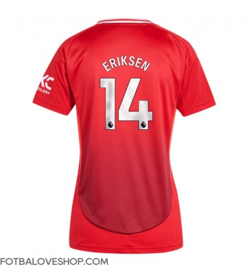 Manchester United Christian Eriksen #14 Dámské Domácí Dres 2024-25 Krátký Rukáv