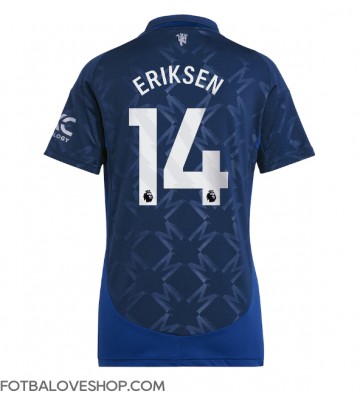 Manchester United Christian Eriksen #14 Dámské Venkovní Dres 2024-25 Krátký Rukáv